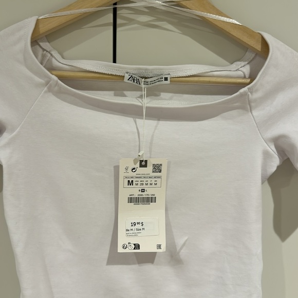 Zara white bodysuit with tags size M. - Picture 2 of 3